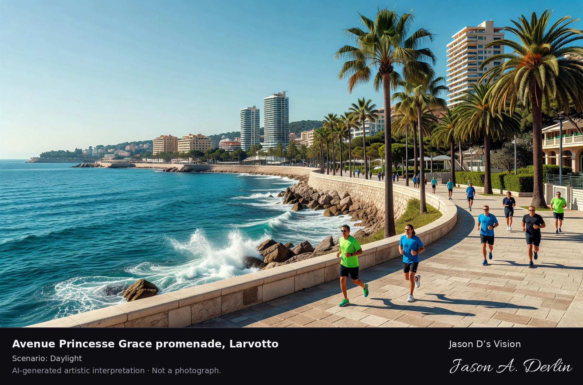 Avenue Princesse Grace promenade, Larvotto