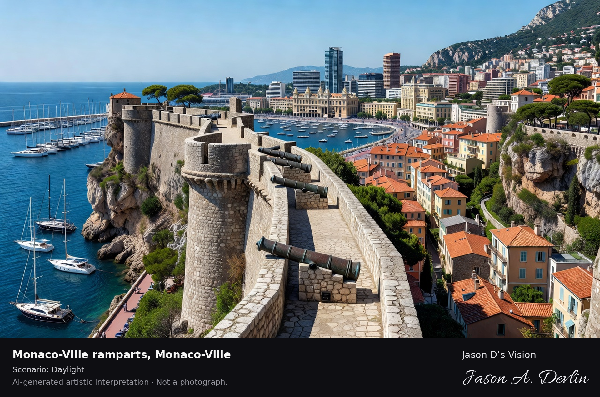 Monaco-Ville ramparts, Monaco-Ville